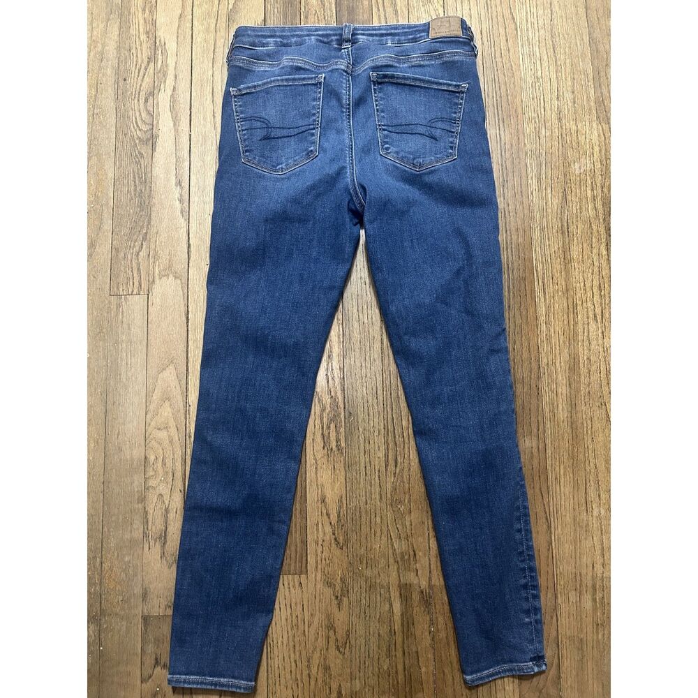 American Eagle Next Level Stretch Skinny Jeans Women's Size 10 Regular Blue - Picture 2 of 9